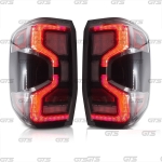 ชุด ไฟแต่ง ไฟท้าย LED V.1 ใส่รุ่นไม่มีเซนเซอร์ 2 ชิ้น สีสโมค สำหรับ Ford Ranger ปี 2022-2024